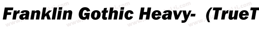 Franklin Gothic Heavy-常规(TrueType)字体转换